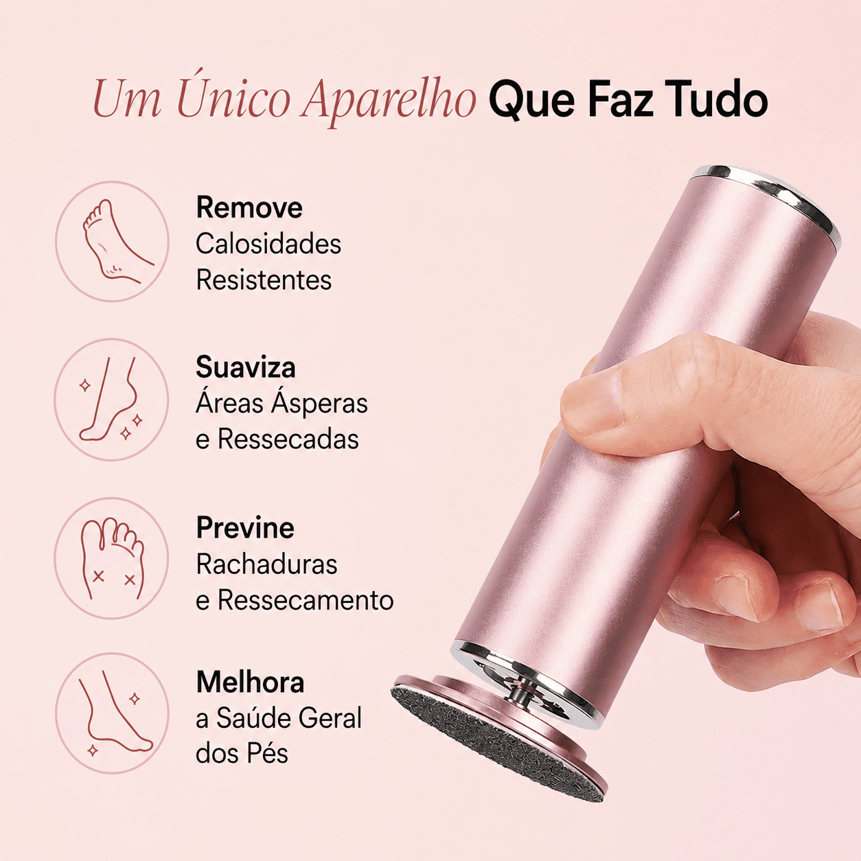 PéLiso — Removedor de Calos Elétrico